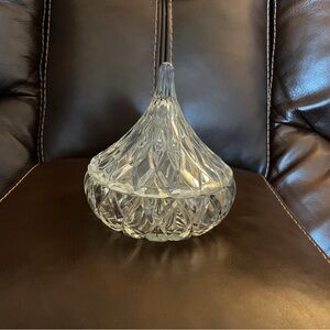 Hershey Kiss style Crystal Glass candy dish